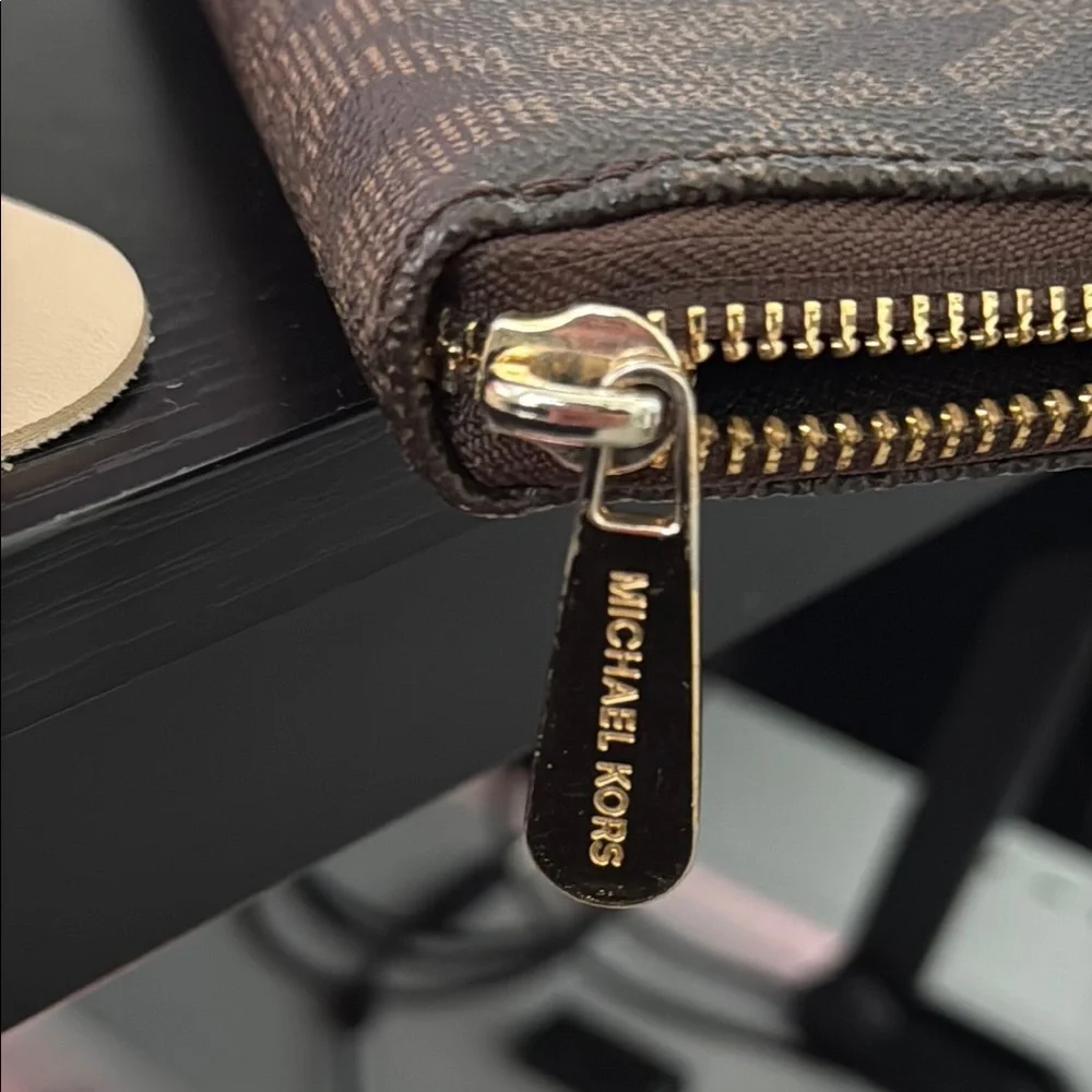 Michael Kors Brown Zip Wallet - Picture 8 of 8